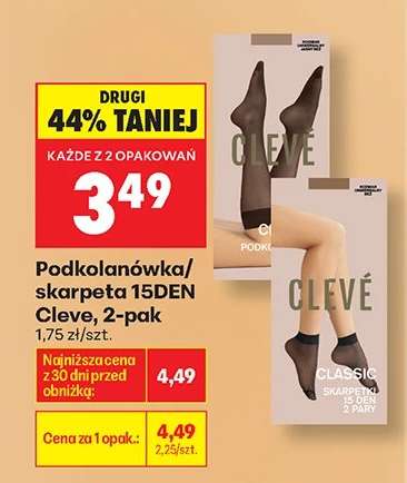 Podkolanówka/skarpetka 15DEN Cleve, 2-pak