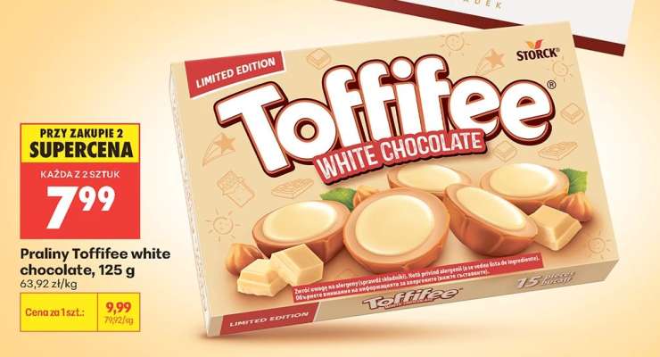 Praliny Toffifee white chocolate 125 g