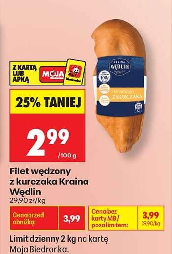 Filet wędzony z kurczaka Kraina Wędlin