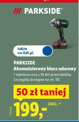 PARKSIDE Akumulatorowy klucz udarowy