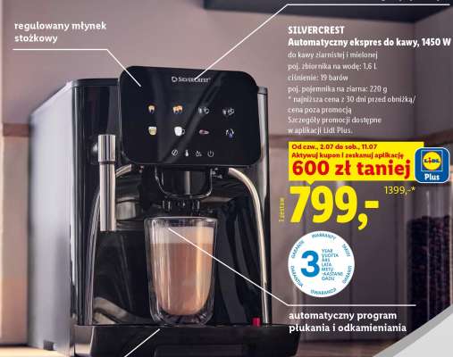 SILVERCREST Automatyczny ekspres do kawy, 1450 W