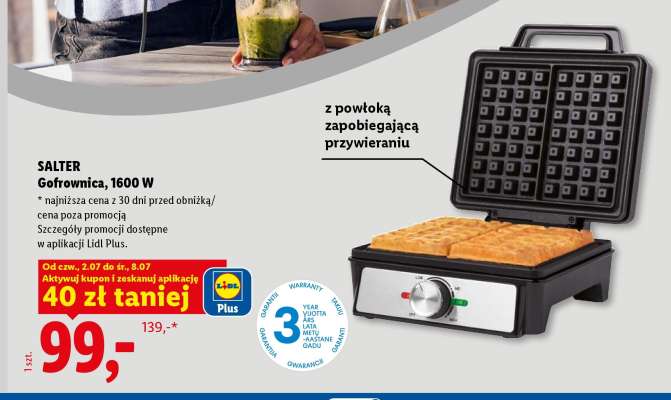 Salter Gofrownica, 1600 W