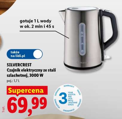 SILVERCREST Czajnik elektryczny ze stali szlachetnej, 3000 W