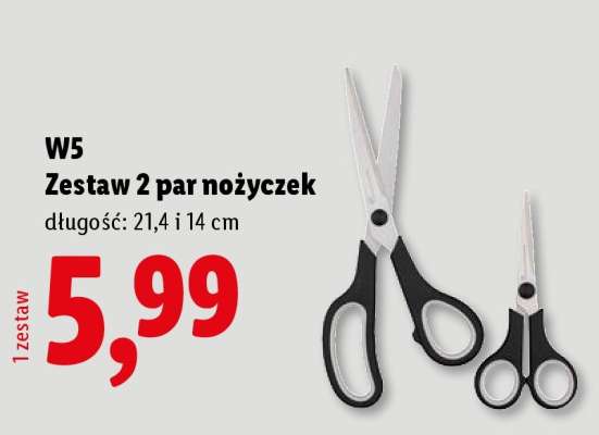 W5 Zestaw 2 par nożyczek