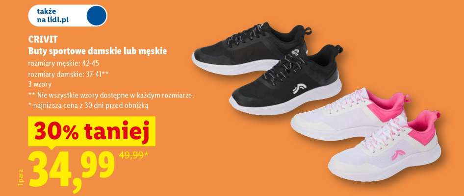 Crivit Buty sportowe damskie lub męskie