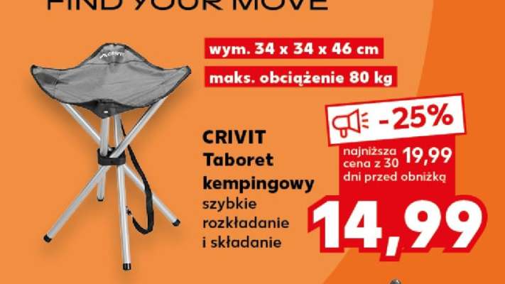CRIVIT Taboret kempingowy