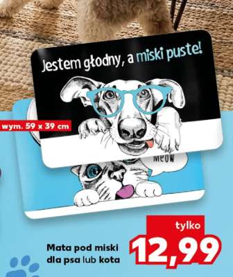 Mata pod miski dla psa lub kota