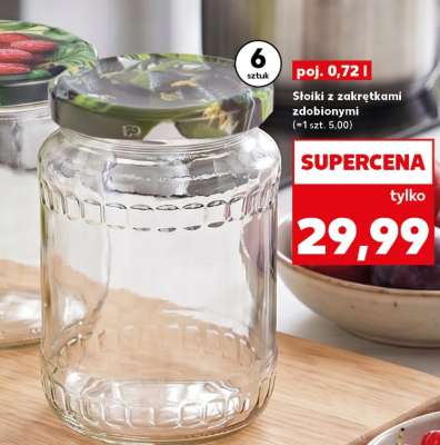 Słoiki z zakrętkami zdobionymi