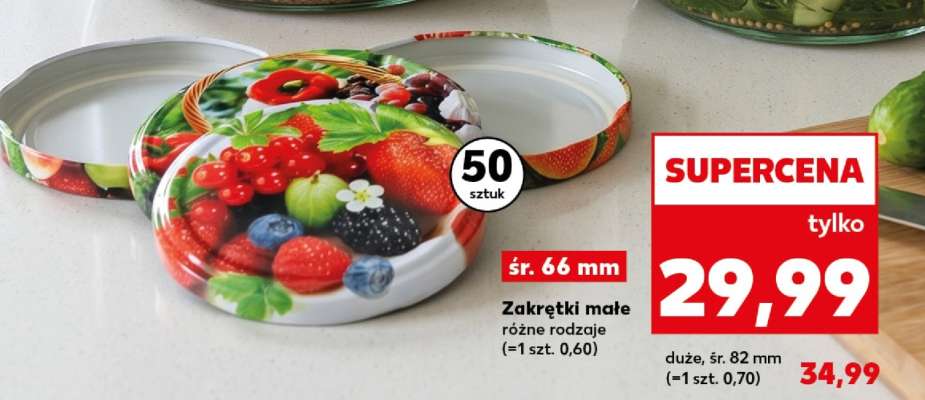 Zakrętki małe różne rodzaje