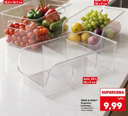 SPICE & SOUL® Organizer kuchenny z przegrodami, różne rodzaje