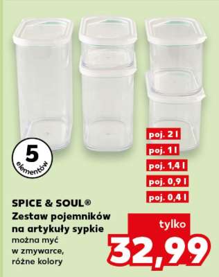 SPICE & SOUL® Zestaw pojemników na artykuły sypkie