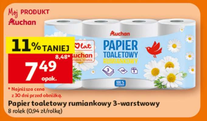 Papier toaletowy rumiankowy, 3-warstwowy