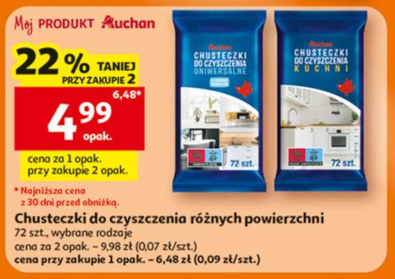 Chusteczki do czyszczenia różnych powierzchni