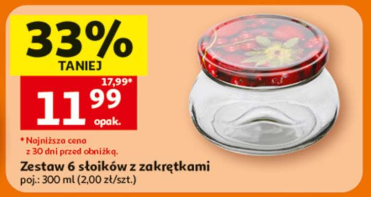 Zestaw 6 słoików z zakrętkami