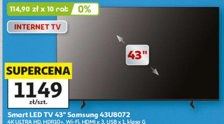 Smart LED TV 43" Samsung 43U8072