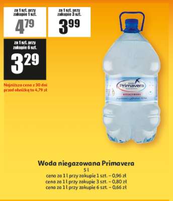Woda niegazowana Primavera