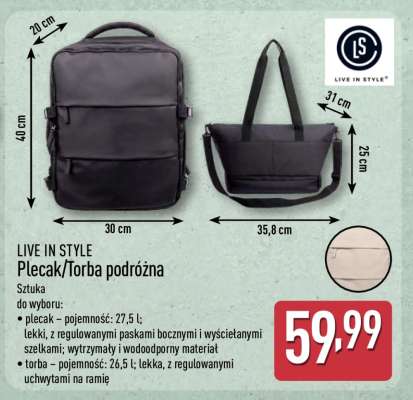 LIVE IN STYLE Plecak/Torba podróżna