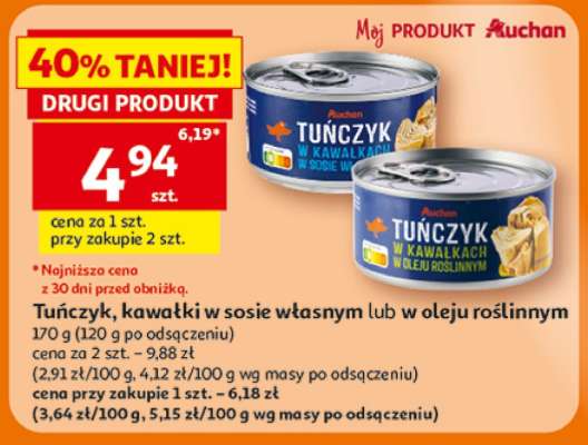 Tuńczyk kawałki w sosie własnym lub w oleju roślinnym