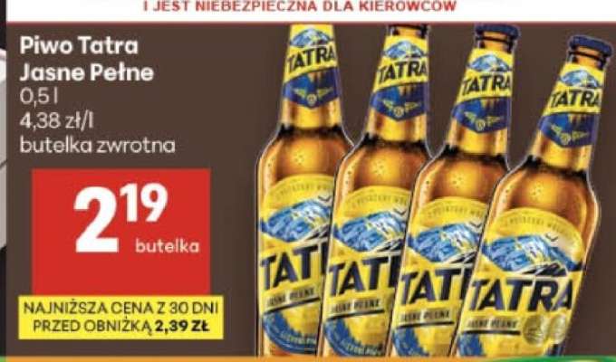 Piwo Tatra Jasne Pełne