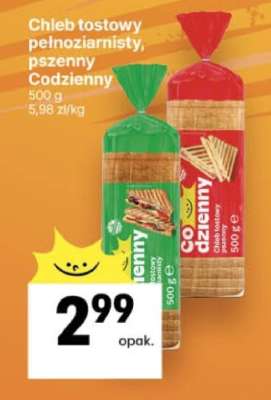 Chleb tostowy pełnoziarnisty, pszenny Codzienny