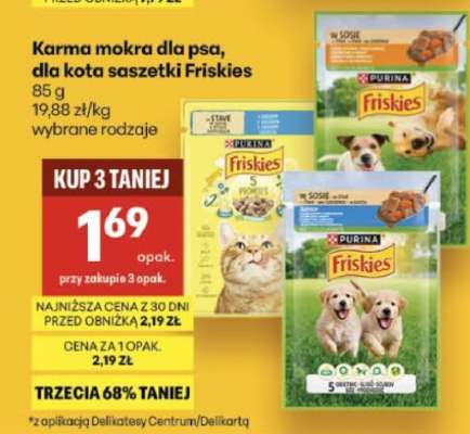 Karma mokra dla psa, dla kota saszetki Friskies