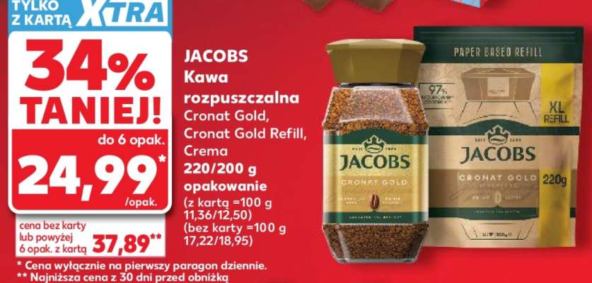 JACOBS Kawa rozpuszczalna Cronat Gold, Cronat Gold Refill, Crema