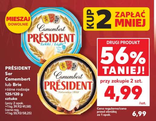 PRÉSIDENT Ser Camembert lub Brie