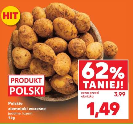 Polskie ziemniaki wczesne jadalne, luzem 1 kg