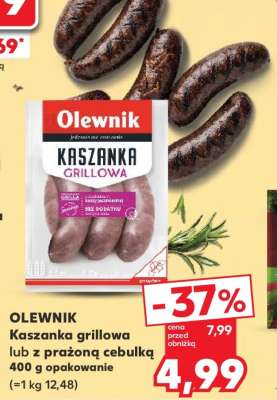 OLEWNIK Kaszanka grillowa lub z prażoną cebulką 400 g opakowanie