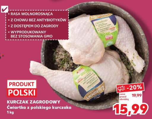 KURCZAK ZAGRODOWY Ćwiartka z polskiego kurczaka 1 kg