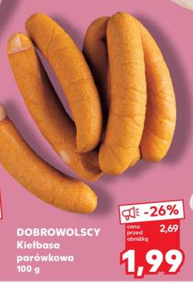 DOBROWOLSCY Kiełbasa parówkowa 100 g
