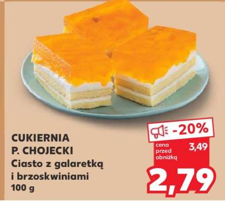 Ciasto z galaretką i brzoskwiniami