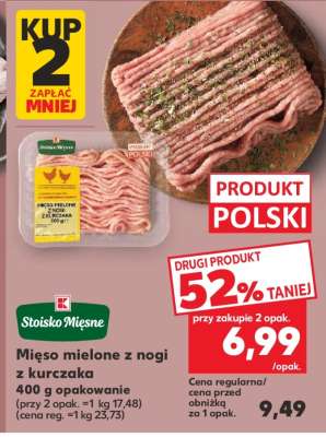 Mięso mielone z nogi z kurczaka 400 g opakowanie