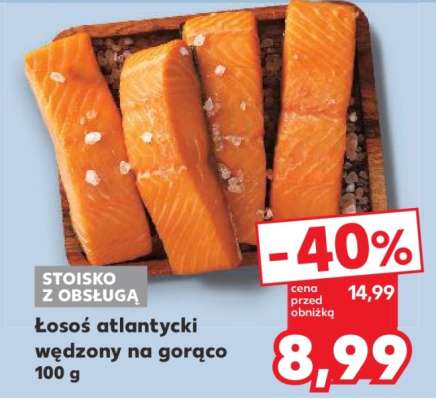 Łosoś atlantycki wędzony na gorąco 100 g
