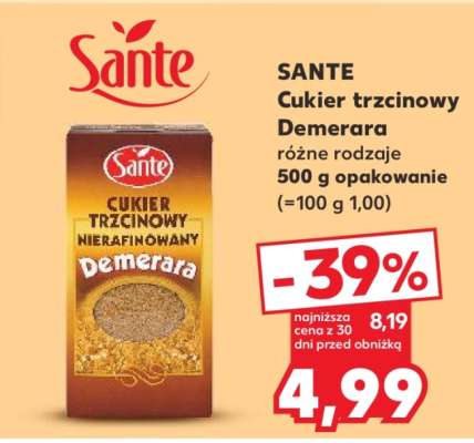 SANTE Cukier trzcinowy Demerara