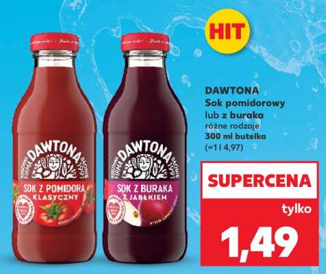 DAWTONA Sok pomidorowy lub z buraka