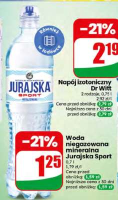 Woda niegazowana mineralna Jurajska Sport