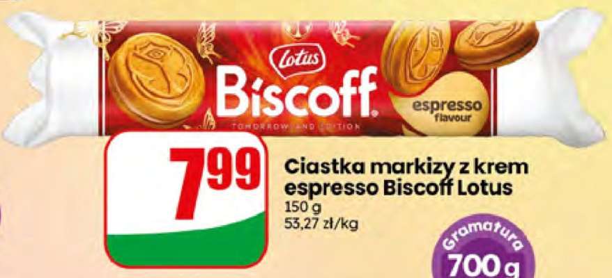 Ciastka markizy z krem espresso Biscoff Lotus