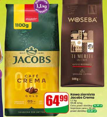 Kawa ziarnista Jacobs Crema