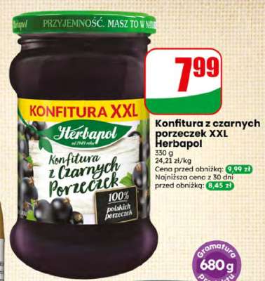 Konfitura z czarnych porzeczek XXL Herbapol