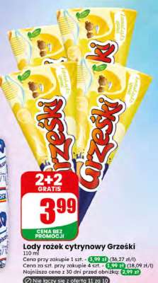 Lody rożek cytrynowy Grześki