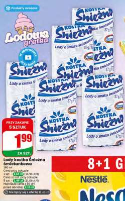 Lody Kostka śnieżna śmietankowa