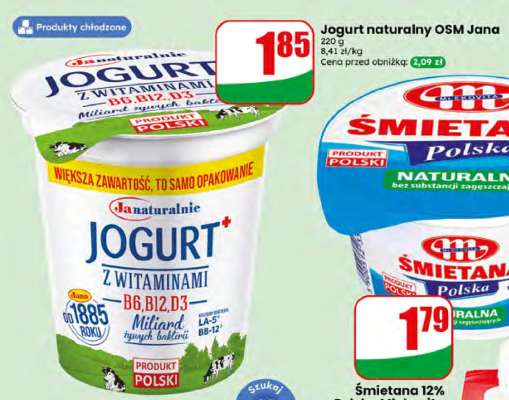 Jogurt naturalny OSM Jana