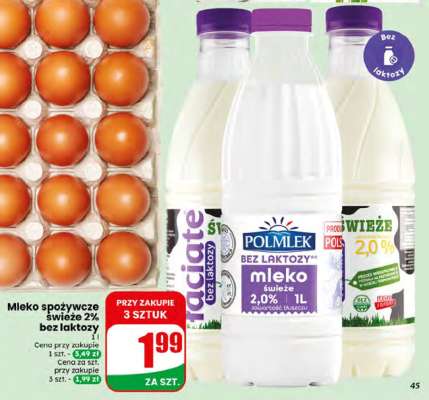Mleko spożywcze świeże 2% bez laktozy