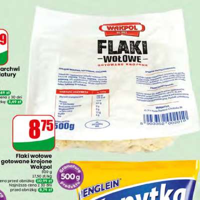 Flaki wołowe gotowane krojone Wakpol