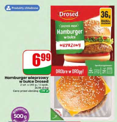 Hamburger wieprzowy w bułce Drosed