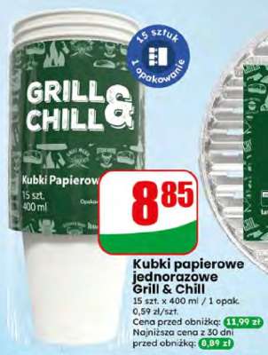 Kubki papierowe jednorazowe Grill & Chill