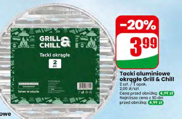 Tacki aluminiowe okrągłe Grill & Chill