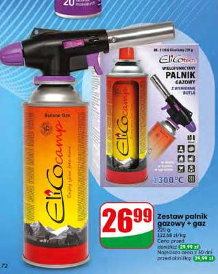 Zestaw palnik gazowy + gaz
