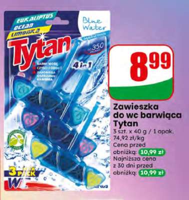 Zawieszka do WC barwiąca Tytan